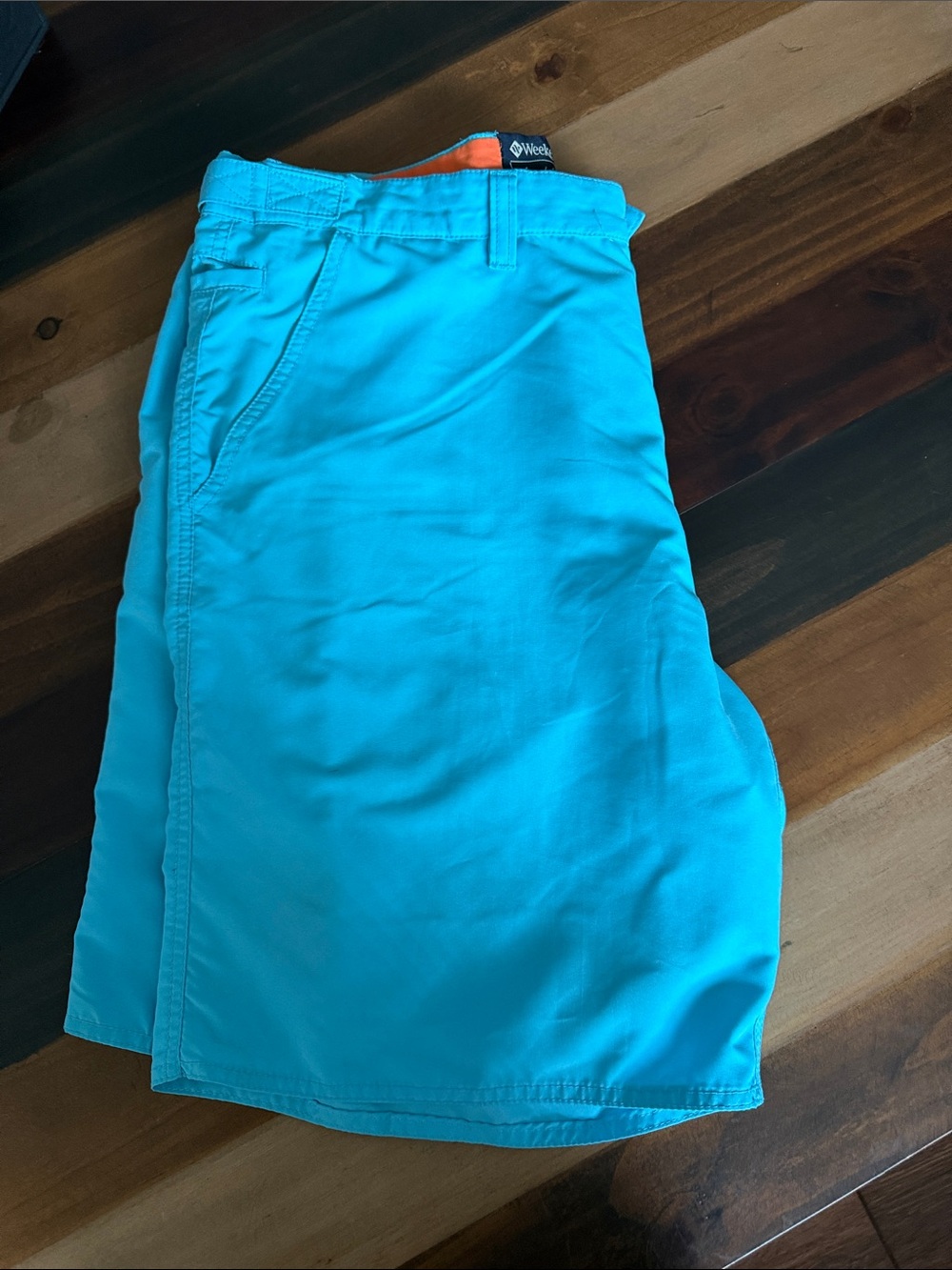 Men's Aqua Blue Casual Shorts